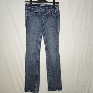 Makers Of True Originals Ladies Denim Blue Jeans Button Back Pocket Size 28